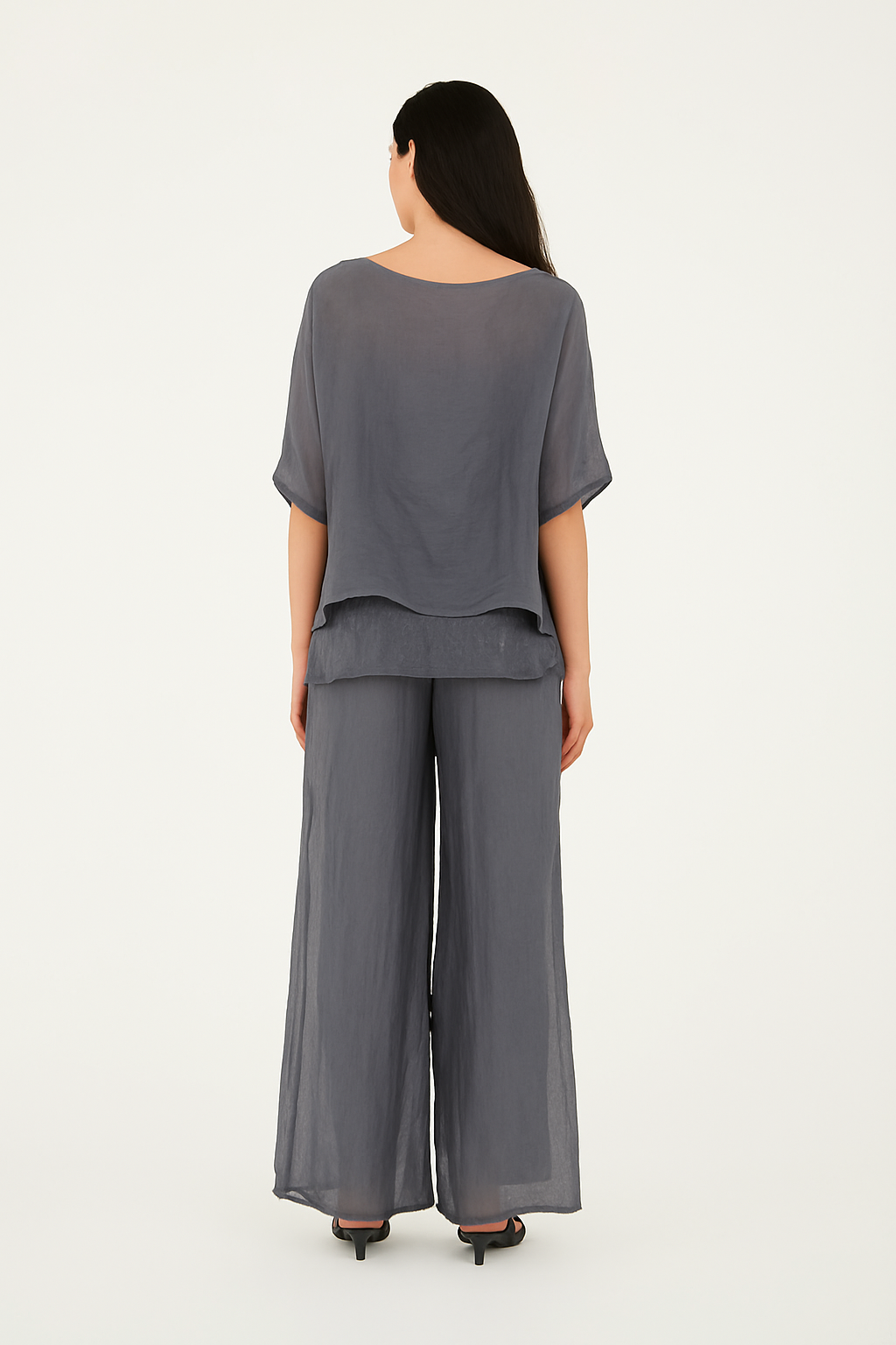 Conjunto Calça e Blusa de Seda Georgina