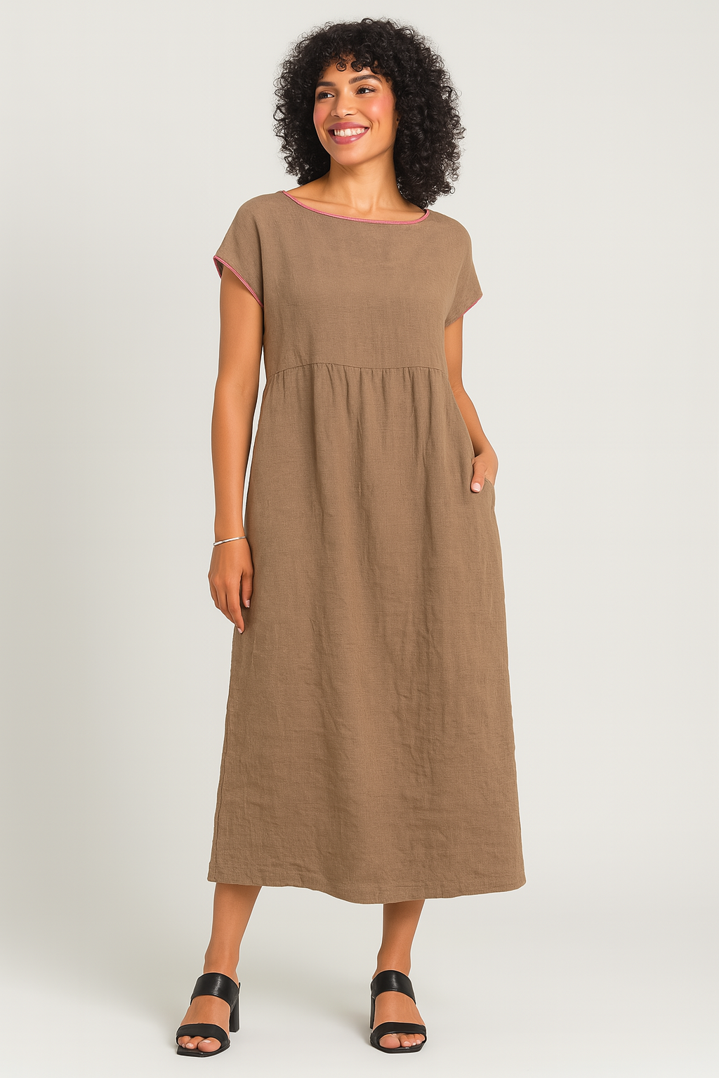 Vestido Linho Midi Athenas