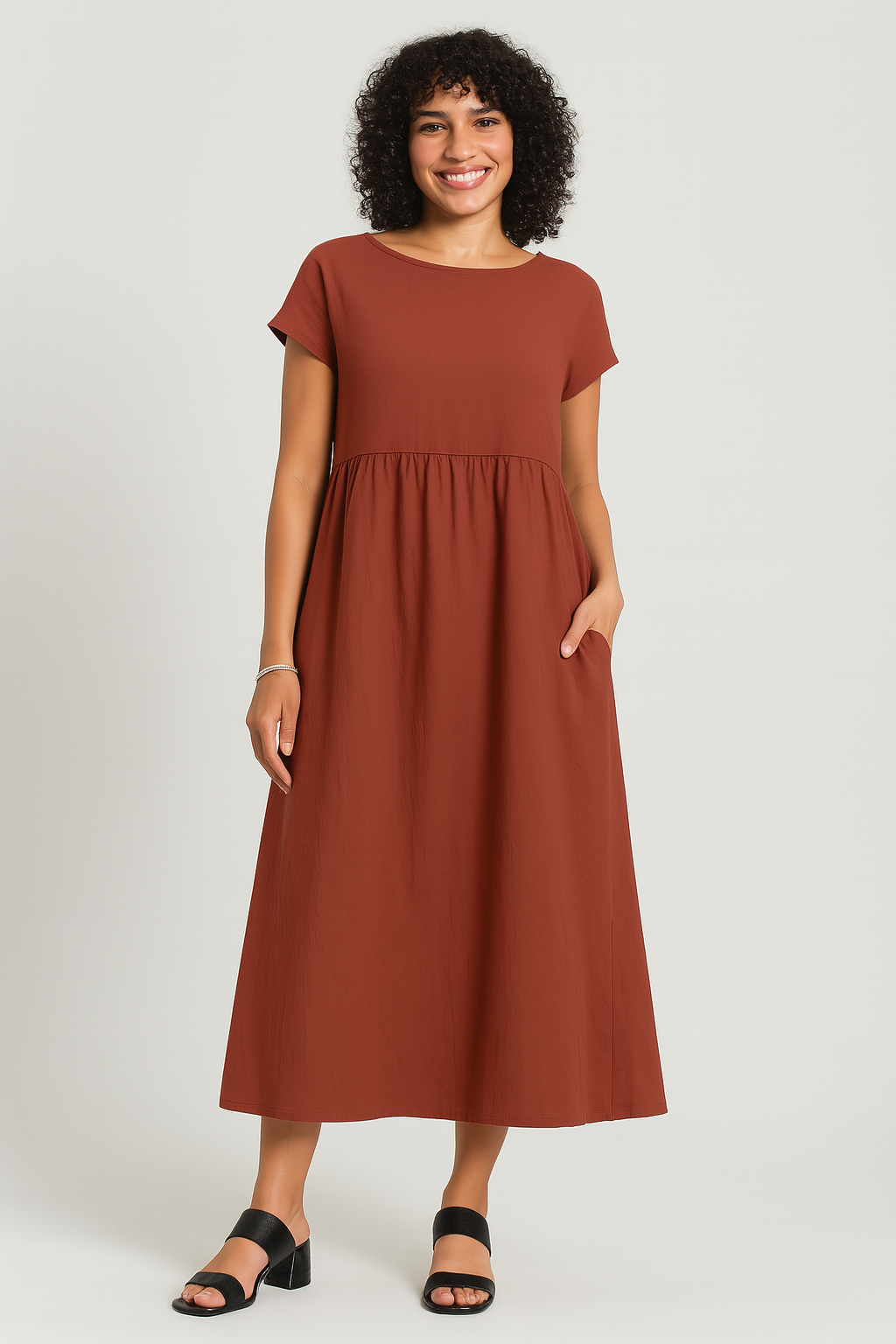 Vestido Linho Midi Athenas
