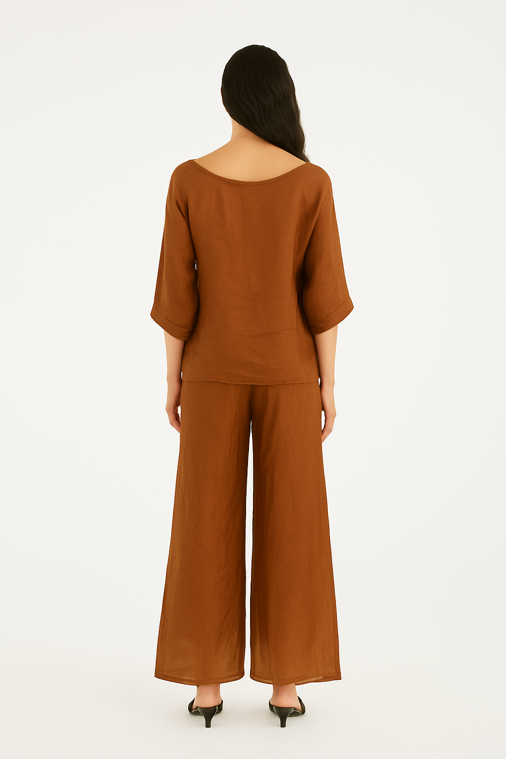 Conjunto Calça e Blusa de Seda Georgina