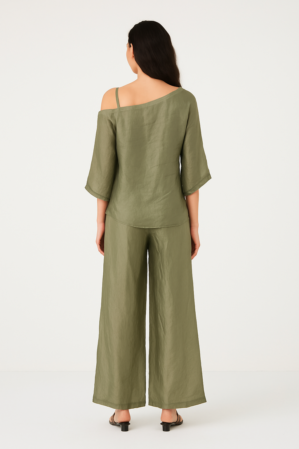 Conjunto Calça e Blusa de Seda Georgina