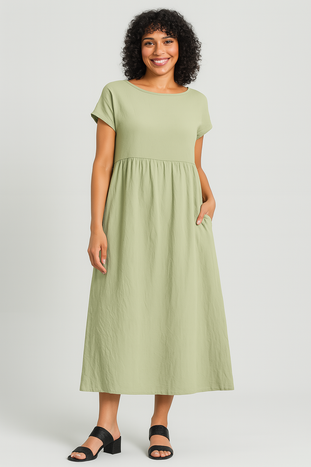Vestido Linho Midi Athenas